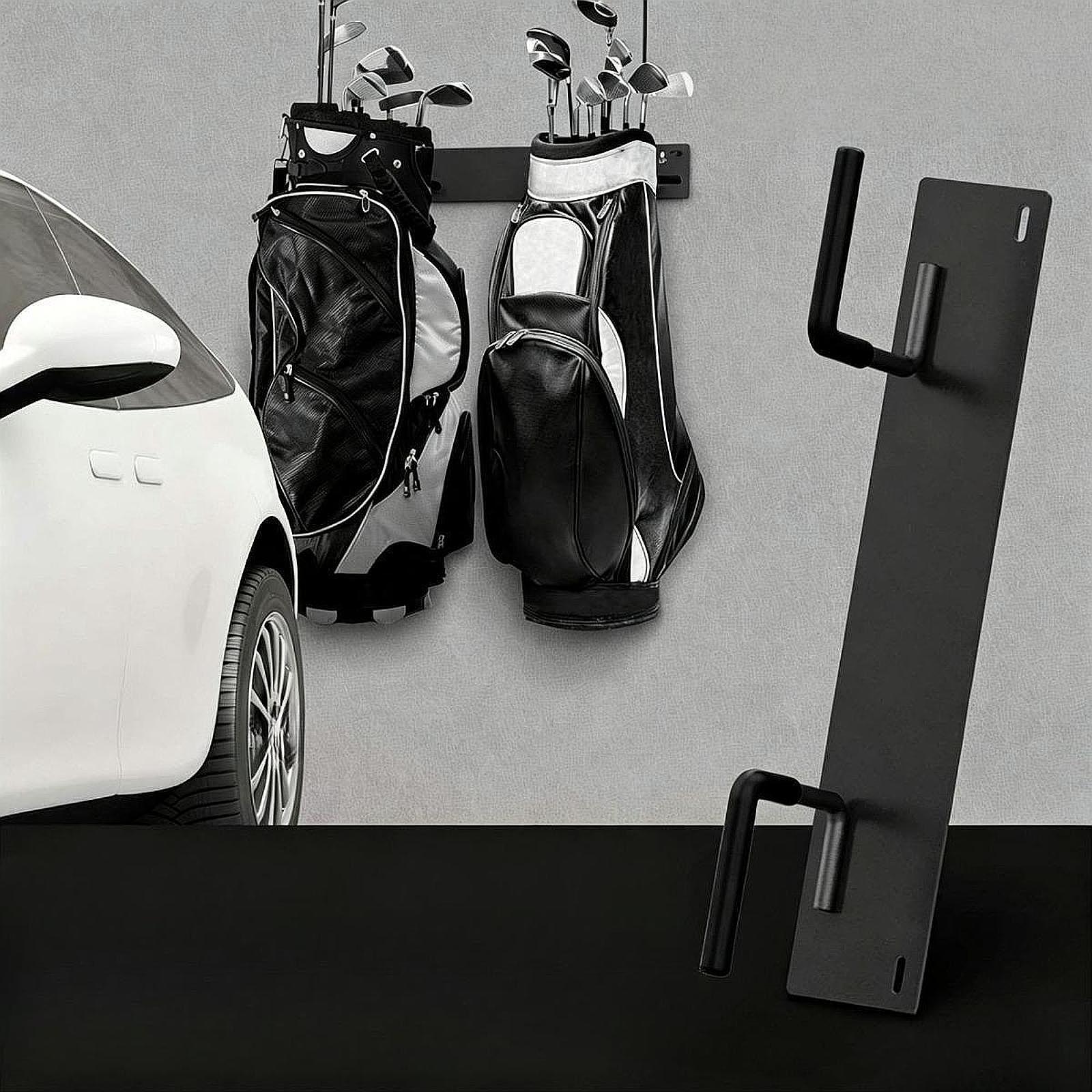 Golf Equipment Garage Organizer - ゴルフバッグラックオーガナイザー 壁掛け式装備ホルダー ゴム製保護フック付き ガレージや地下室用