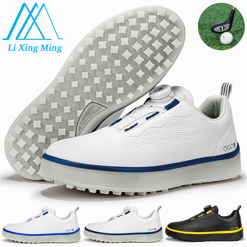 Golf Equipment Brands - 男性用のプロの滑り止めゴルフシューズ,トレーニングスニーカー,初心者向け,ユニセックス,回転バックル,47までの大きいサイズ