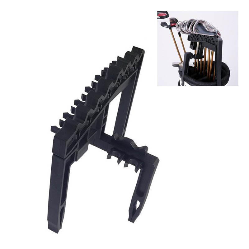 Golf Equipment Garage Organizer - あらゆるサイズのバッグオーガナイザーに適合するゴルフクラブシャフトホルダー、ゴルフアクセサリー、バッグのクラブヘッド、9つのアイアンスタッカーを保持できます