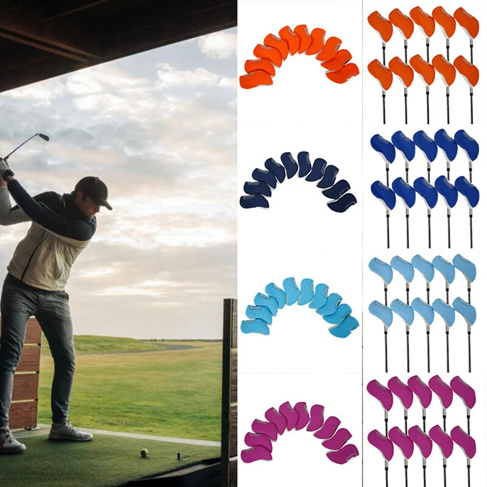 Golf Equipment Rack - クリアで目に見えるヘッドカバー 10 個入りゴルフカバー ゴルフウェッジヘッドカバー シースルーウィンドウ付きゴルフクラブ パター用ゴルフアクセサリー