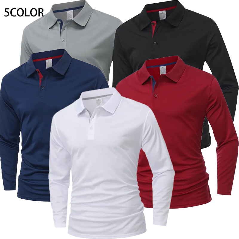Golf Equipment Sales - メンズ長袖ポロシャツ 速乾性 通気性 スポーツTシャツ カジュアル ゴルフ