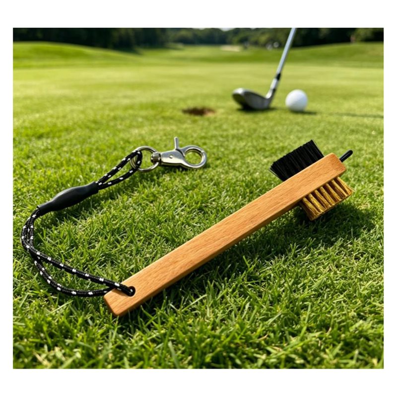 ABHS-木製ハンドルゴルフクラブブラシ 金属溝クリーナーピ - Golf Equipment Sales のレビューと価格