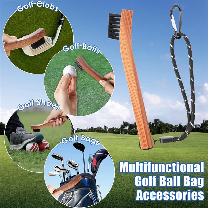 ゴルフブラシ クラブ溝クリーナー 4個パック ロープと金属製 - Golf Equipment Sales のレビューと価格
