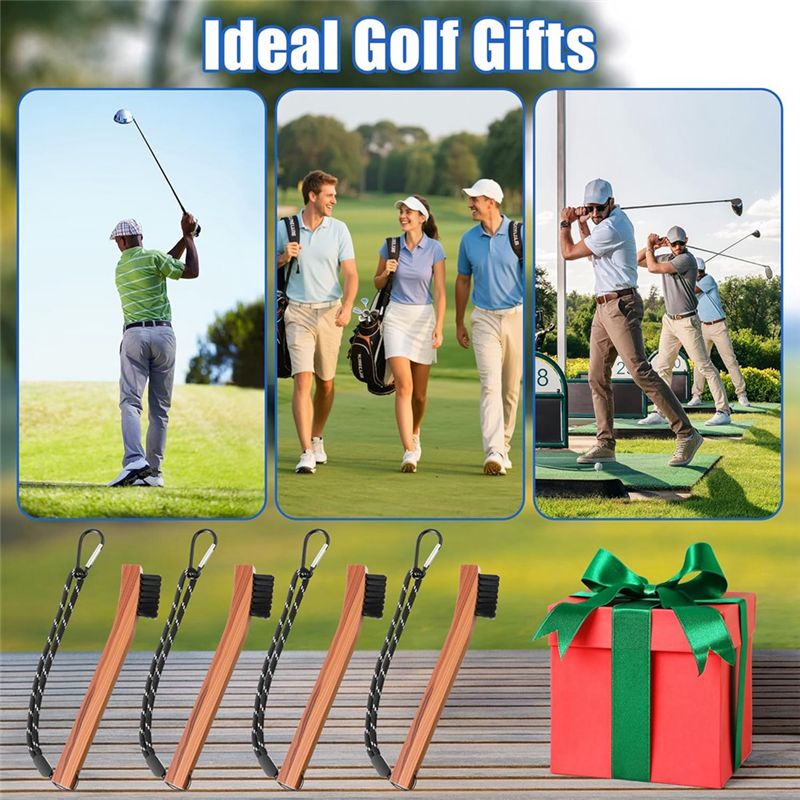 ゴルフブラシ クラブ溝クリーナー 4個パック ロープと金属製 - Golf Equipment Sales のレビューと価格