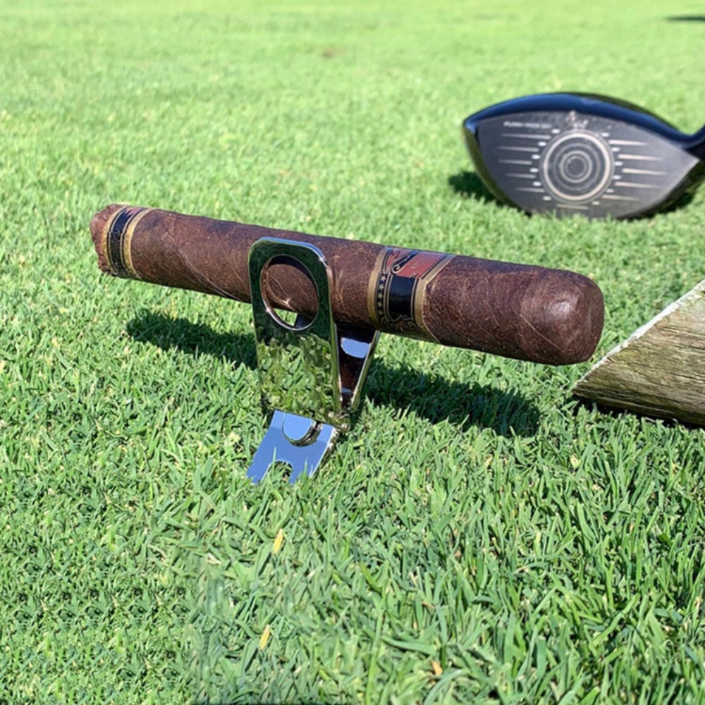 ポータブルゴルフシガーホルダー多機能ディボットリペアフォーク - Golf Scorecard Holder のレビューと価格