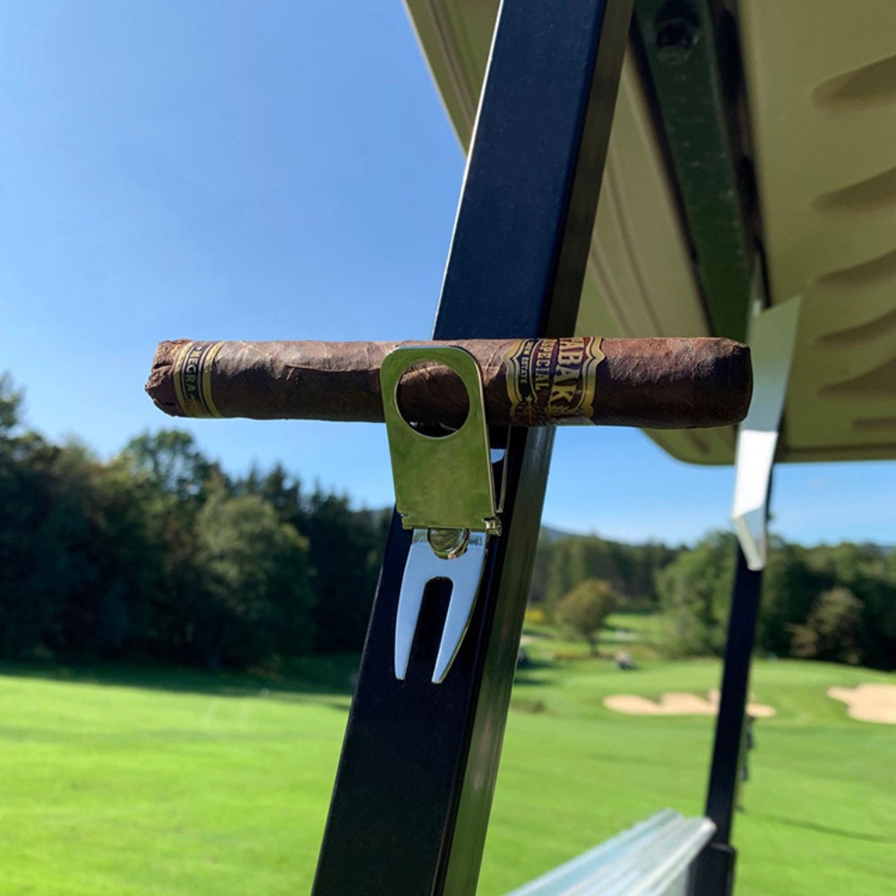 ポータブルゴルフシガーホルダー多機能ディボットリペアフォーク - Golf Scorecard Holder のレビューと価格