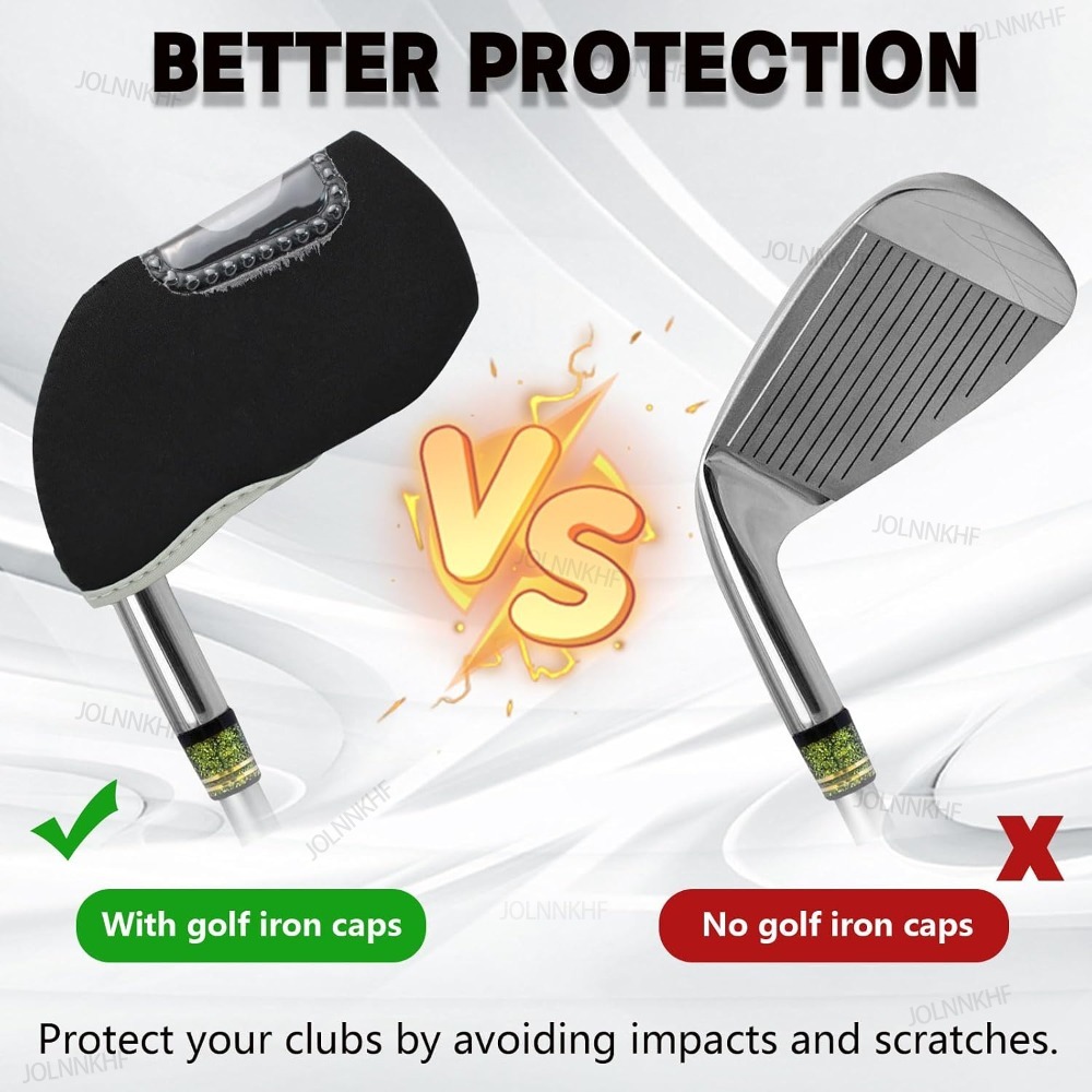 クリアで目に見えるヘッドカバー 10 個入りゴルフカバー ゴ - Golf Equipment Rack のレビューと価格