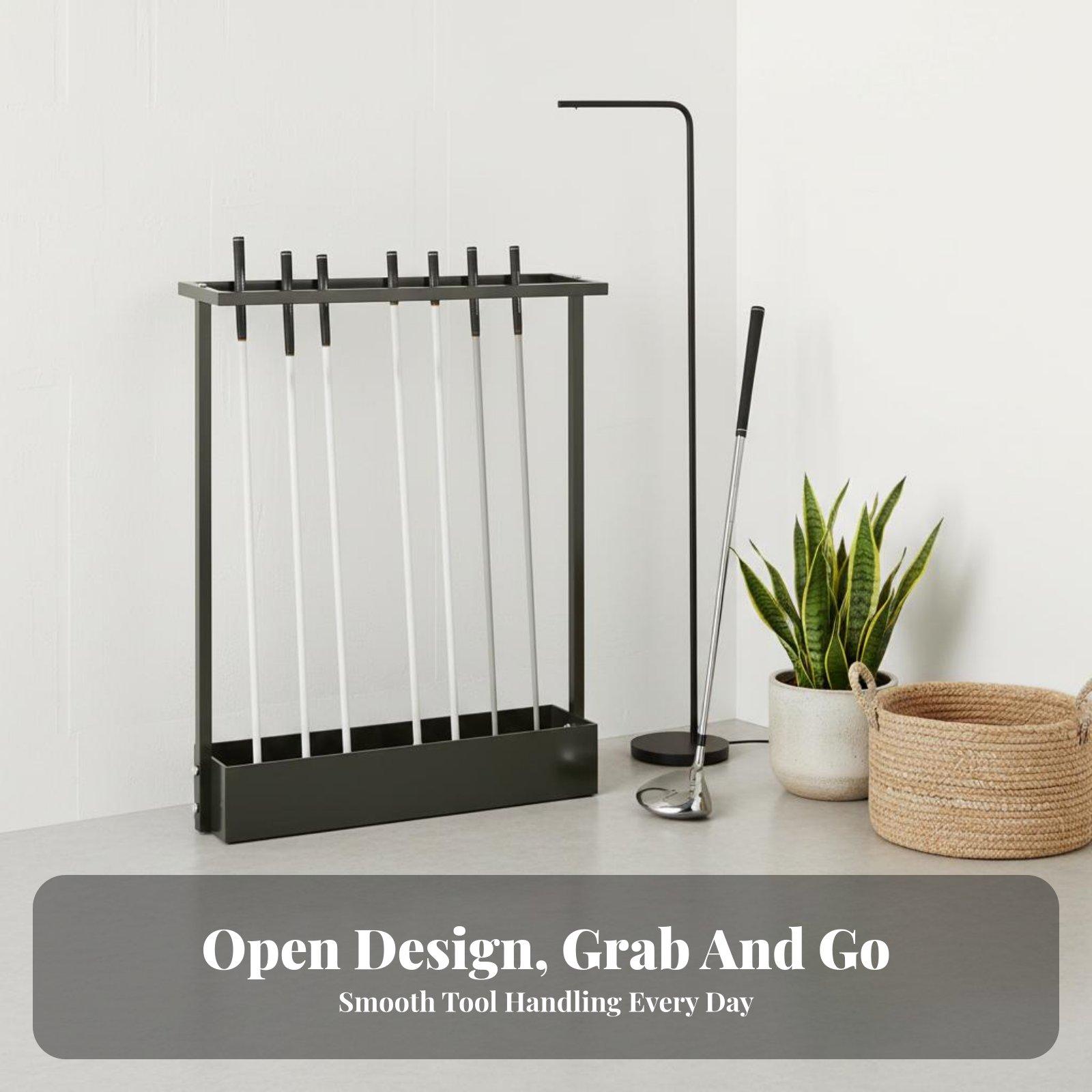 9本のゴルフクラブを収納できるゴルフクラブラック。炭素鋼製の - Golf Equipment Garage Organizer のレビューと価格
