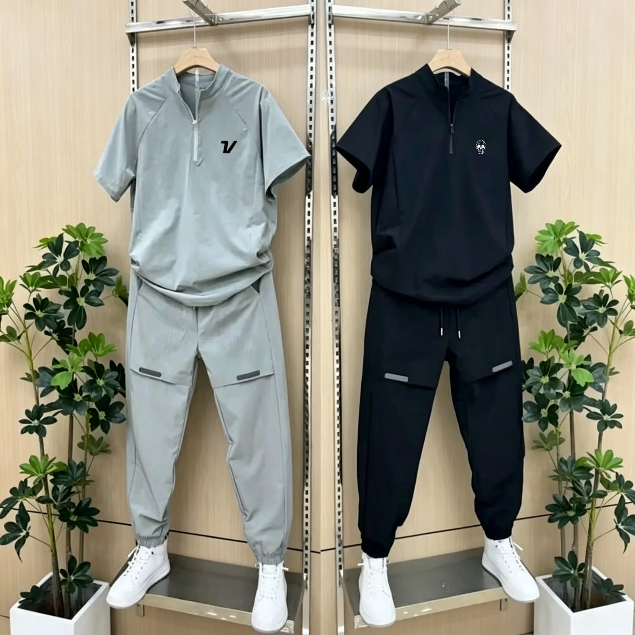 メンズゴルフウェア ゴルフTシャツと速乾パンツ2点セット 夏 - Golf Equipment Sales のレビューと価格