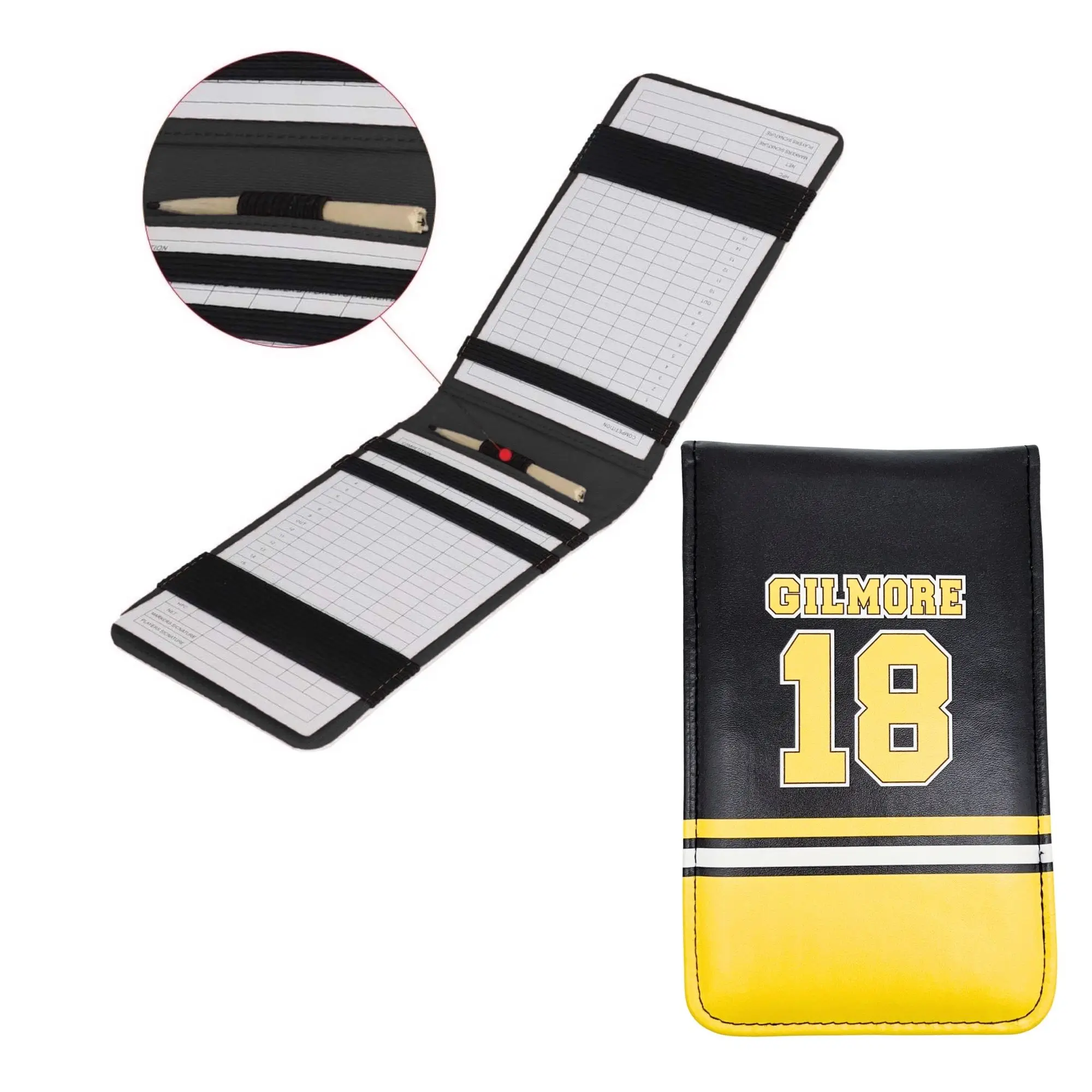 ゴルフスコアカード・ヤーデージブックホルダーカバー ハッピー - Golf Scorecard Holder のレビューと価格