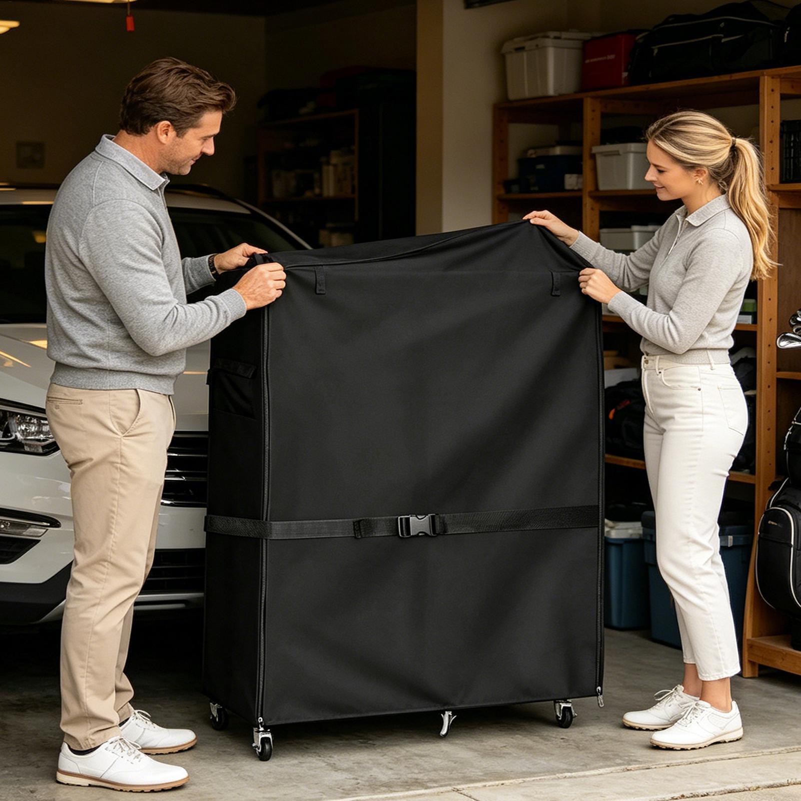 ゴルフバッグ収納ラックカバーオックスフォードガレージオーガナ - Golf Equipment Garage Organizer のレビューと価格