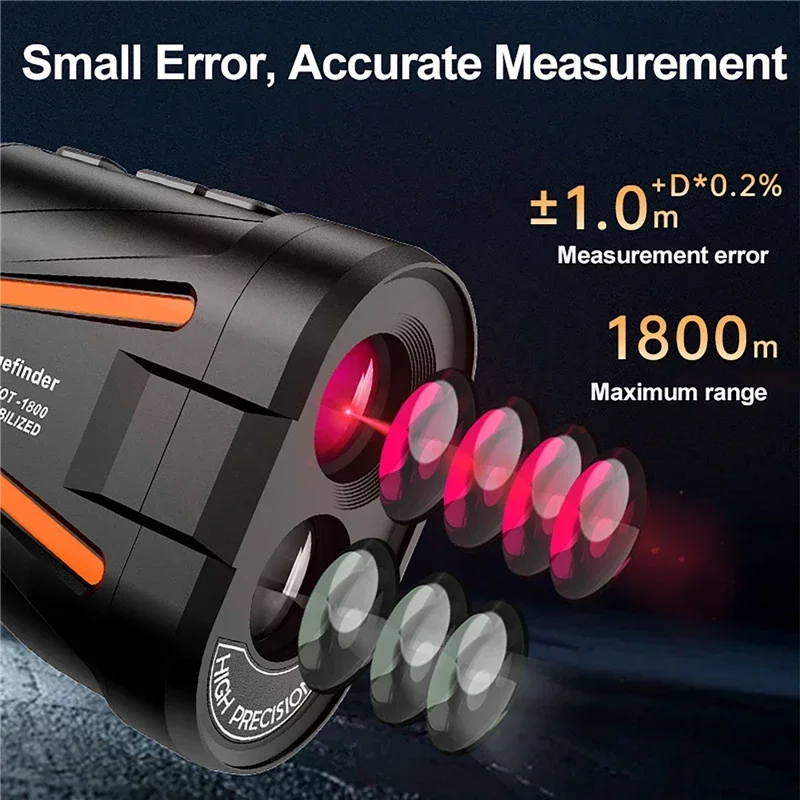 狩猟用ゴルフレーザー距離計、スロープ補正機能付き1800m対 - Rangefinder Laser Golf のレビューと価格