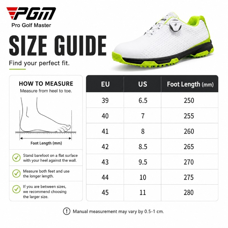 PGM メンズ ゴルフシューズ 防水 スパイク付き 滑り止め - Golf Equipment Brands のレビューと価格